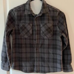 Treasure & Bond Gray Plaid Button-Up Shirt/Jacket